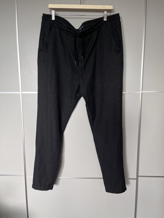 Grafitowe spodnie w pepitkę Royal CLass. Rozm. XL