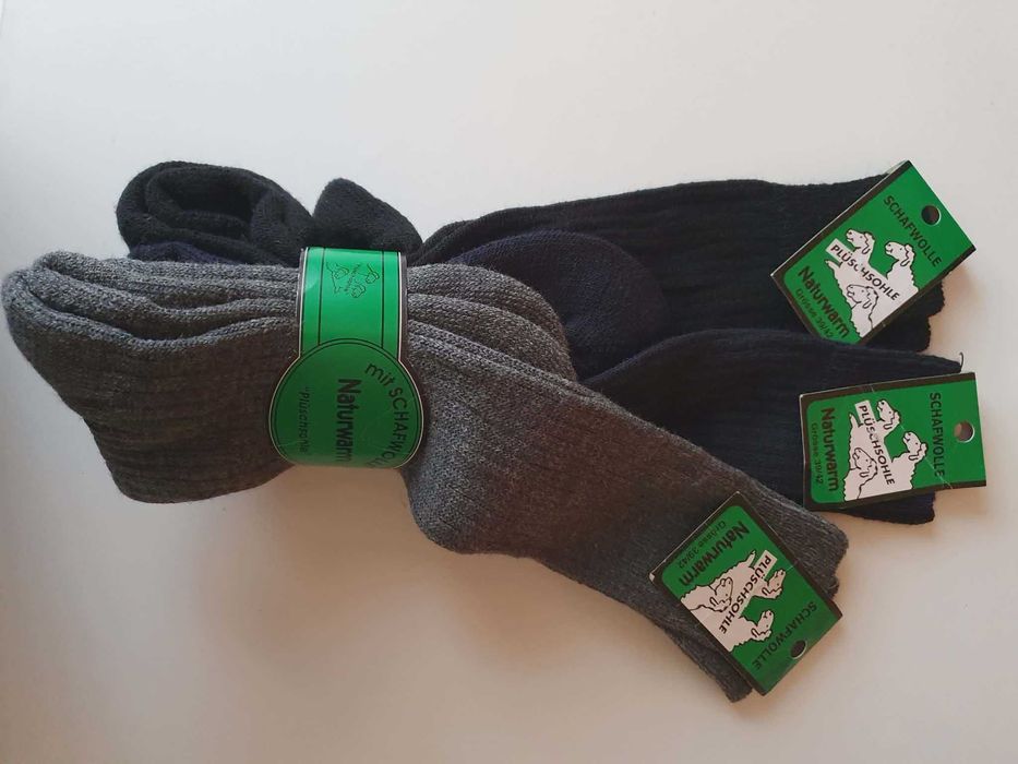 3 szt Podkolanówki damskie owcza wełna.Pluszowa podeszwa 39/42