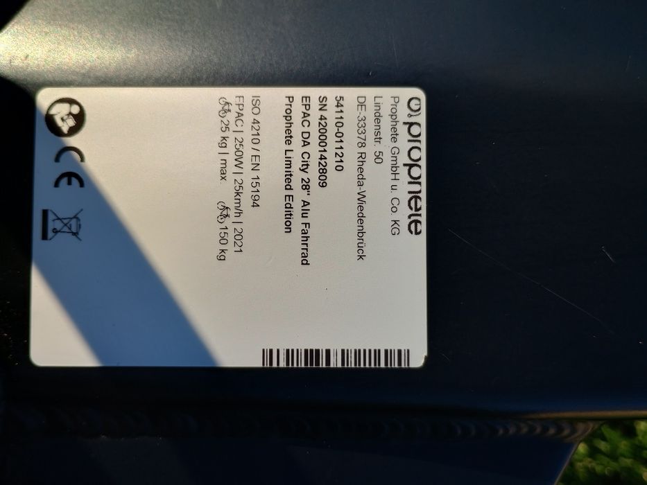 Rower elektryczny Prophete 28