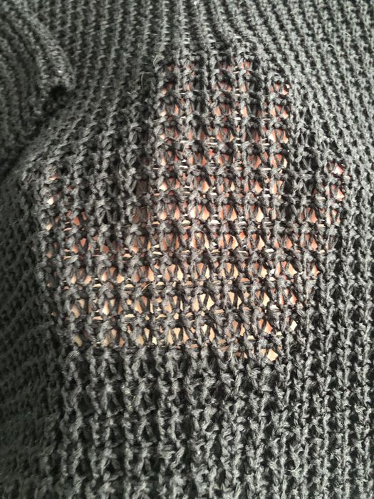 Czarny sweter OVERSIZE | Ażurowy splot | Made in Italy