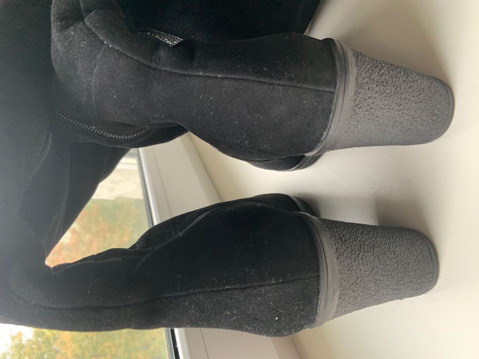 Сапоги чоботи натуральний замш +хутро чорні зима р.39 Vlaers нові