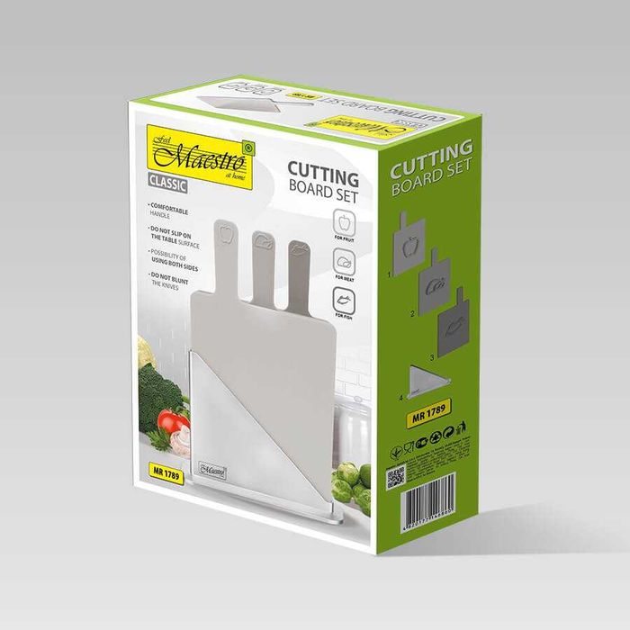MR-1789 Набір з 3 пластм. досок + підставка Maestro
