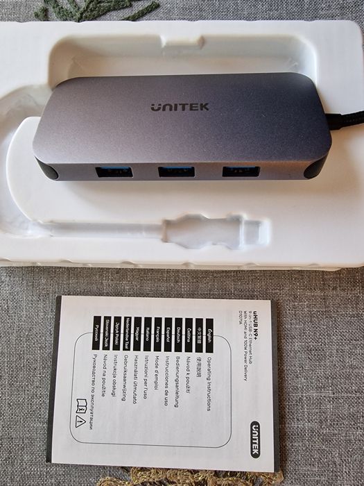 Hub USB  Unitek D1071A N9+ USB-C HDMI, PD100W czytnik kart