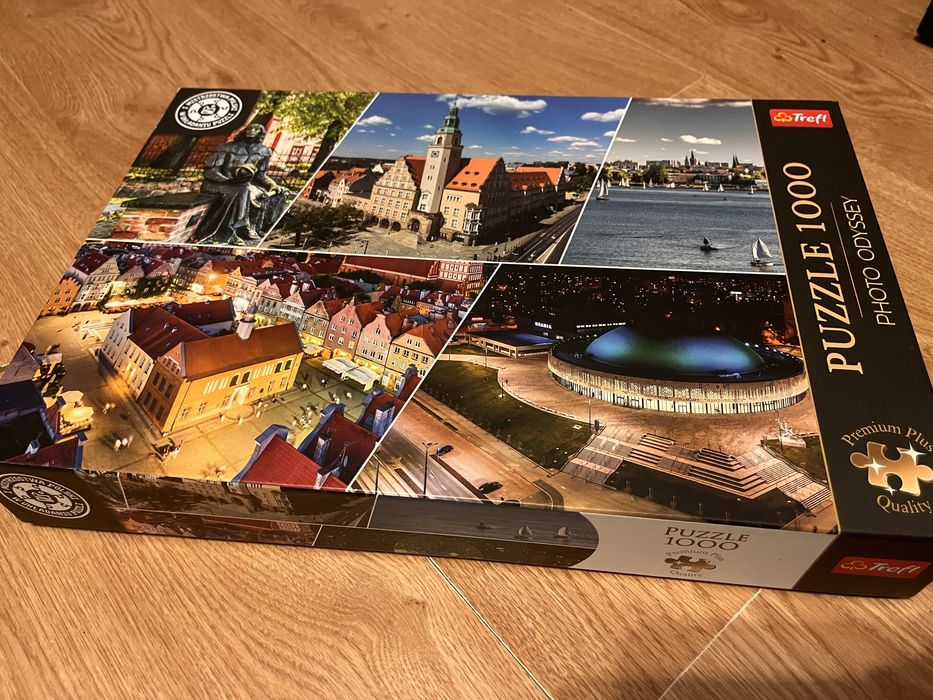 Unikatowe puzzle 1000 elementów z miastem Olsztyn. Premium Quality. Świetne na Prezent. Wysyłka lub odbiór w Elblągu. Układanka  logiczna/Puzle