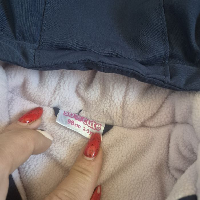 Nowa, Granatowa kurtka przejściowa na polarku dla dziewczynki, Pepco,