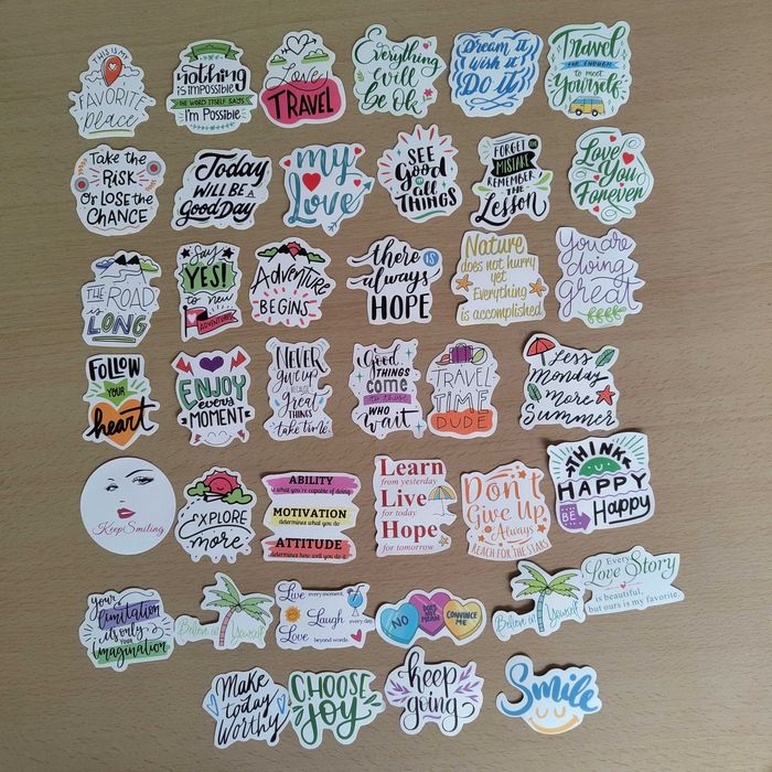 100 Autocolantes Stickers Frases