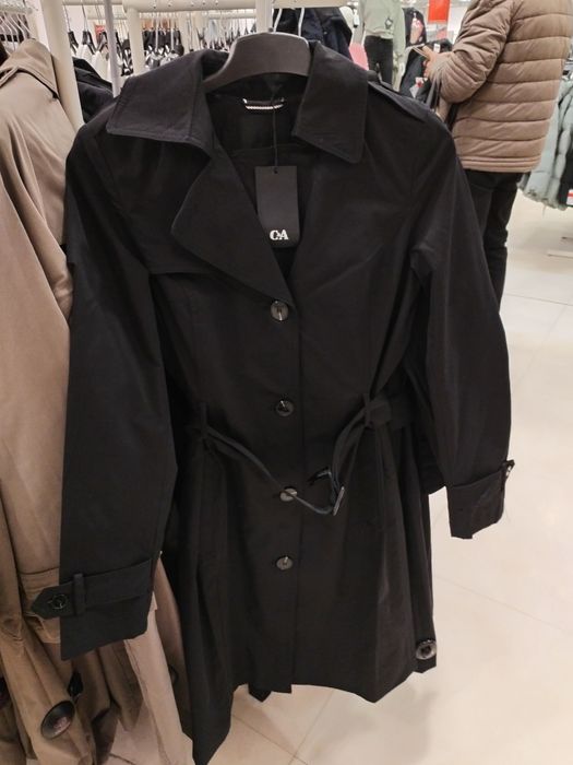 Плащ Тренч НОВИЙ німецького бренду C&A чорний розмір S бавовна