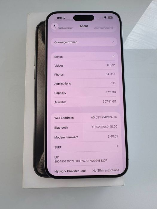 Iphone 15 pro max 512gb