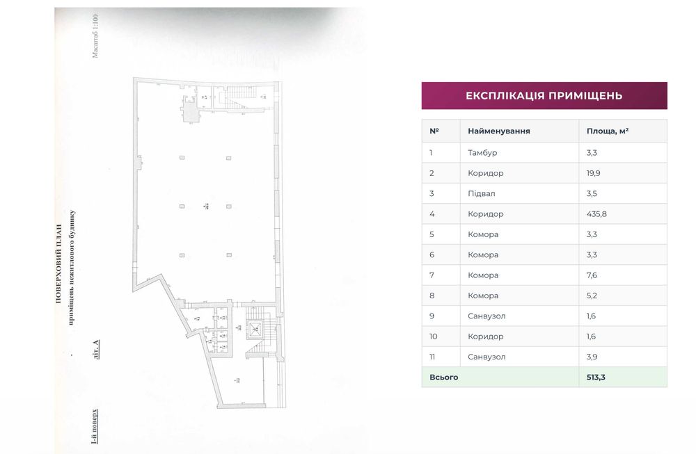 Продаж комерційного приміщення центр 2150 кв.м