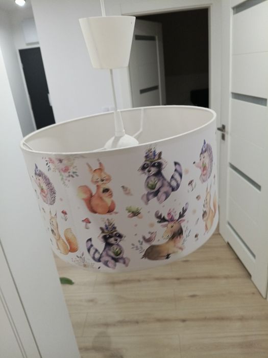 Lampa wisząca 1 x E27 zwierzątka leśne