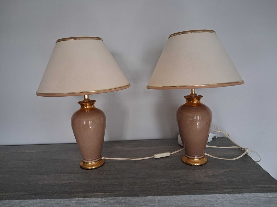 Komplet 2 pięknych lampek nocnych.