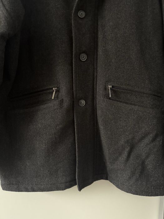 Męski płaszcz oversize grafitowy szary 80% wełna