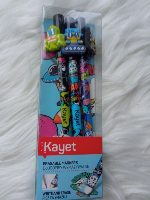 Kayet, długopisy wymazywalne kolorowe 3 szt