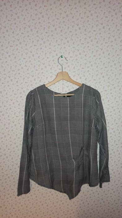 Bluzka 38 mohito kratka szara w kratkę