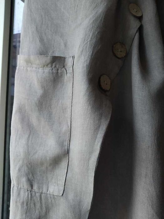 Бохо брюки штаны  льон one size лляні