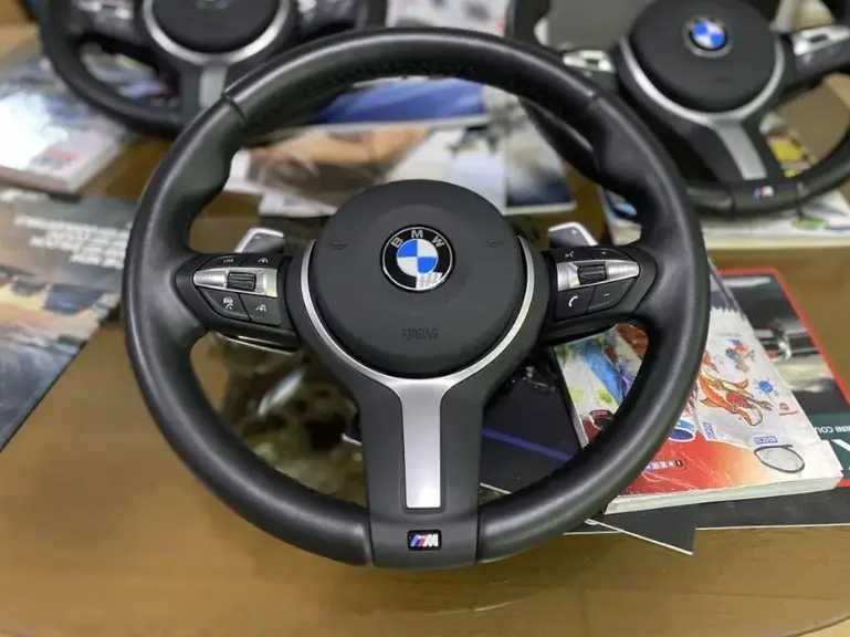М руль для BMW F20 F30 F32 F15 F25 3 X3 X5 бмв с лепестками подогревом ...