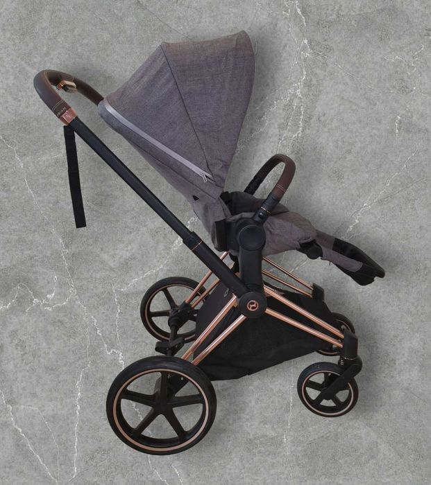 Cybex priam platinum rose gold + assento de passeio