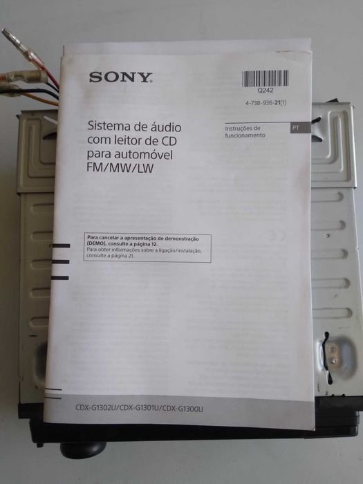 Rádio Sony para carro