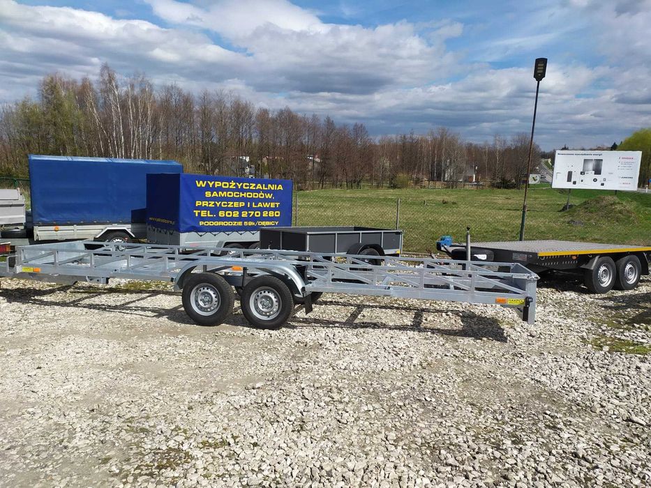 Wynajem Dłużyca 6 m DMC 750 kg,Wynajem Przyczep, Lawet, Wywrotek