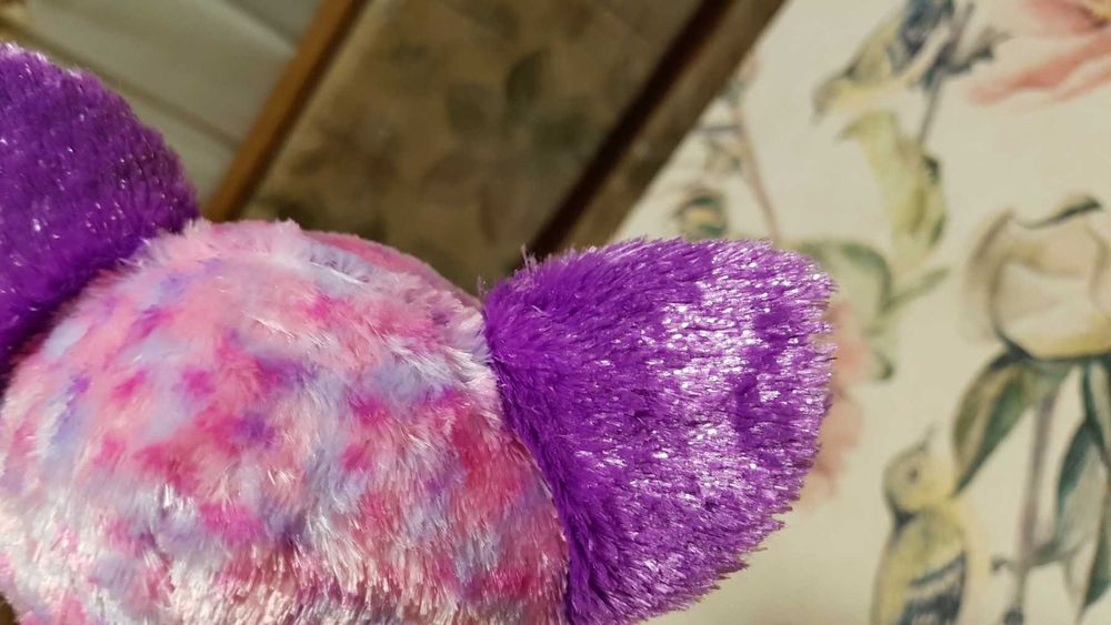 Ty Beanie babies глазастик розовый лемур BECCA 15 см оригинал