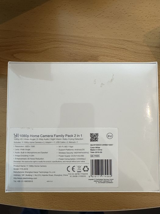 Camera Bébé - Yi 1080p Home Camera (Family Pack 2 in 1) - Novo