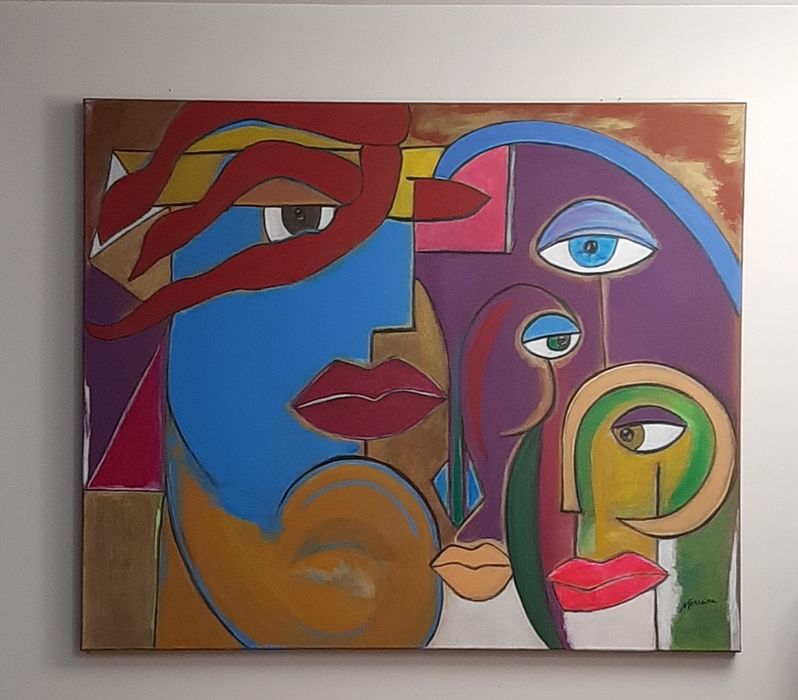 curadora vende arte pinturas em tela e exculturas de grandes artistas