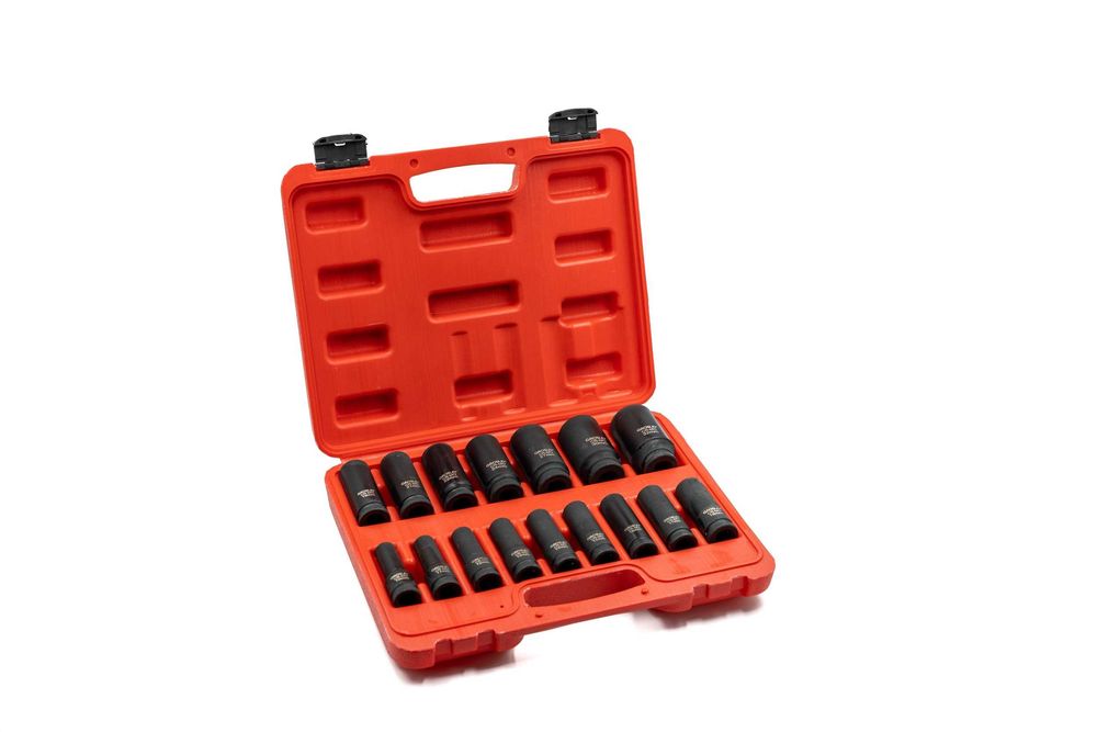 Zestaw 16 nasadek udarowych długich 1/2″