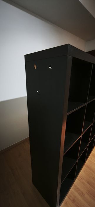 Estante Ikea Kallax Preta 16 cubos