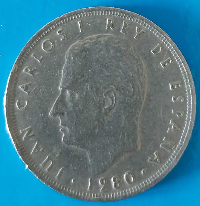 25 Pesetas de 1980*80, Espanha, Rei Juan Carlos I, Espanha.82