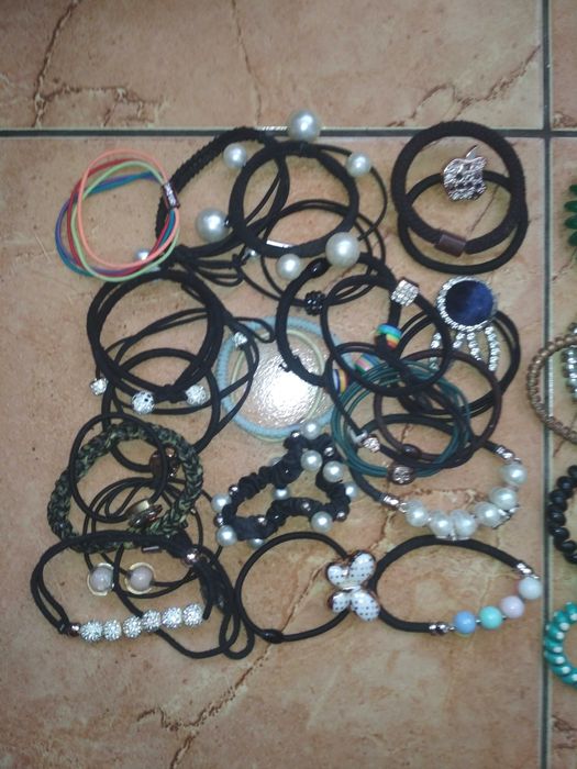 Зажими   обручя  для волос резинки лот