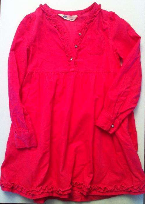 Vestido H&M Tamanho 6-7 anos 122cm Rosa bombazina