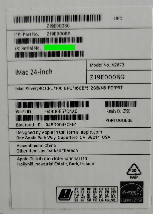 iMac 24" M3 (2023) | 16GB RAM | 512GB SSD | Como Novo c/ Fatura de Compra