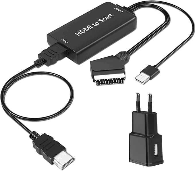 Konwerter męski Scart na HDMI 720P/1080P