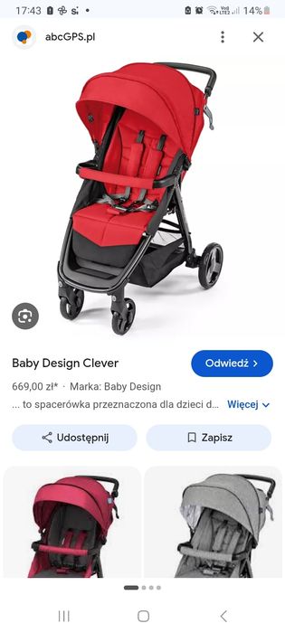 Wózek spacerowy Baby Design Clever