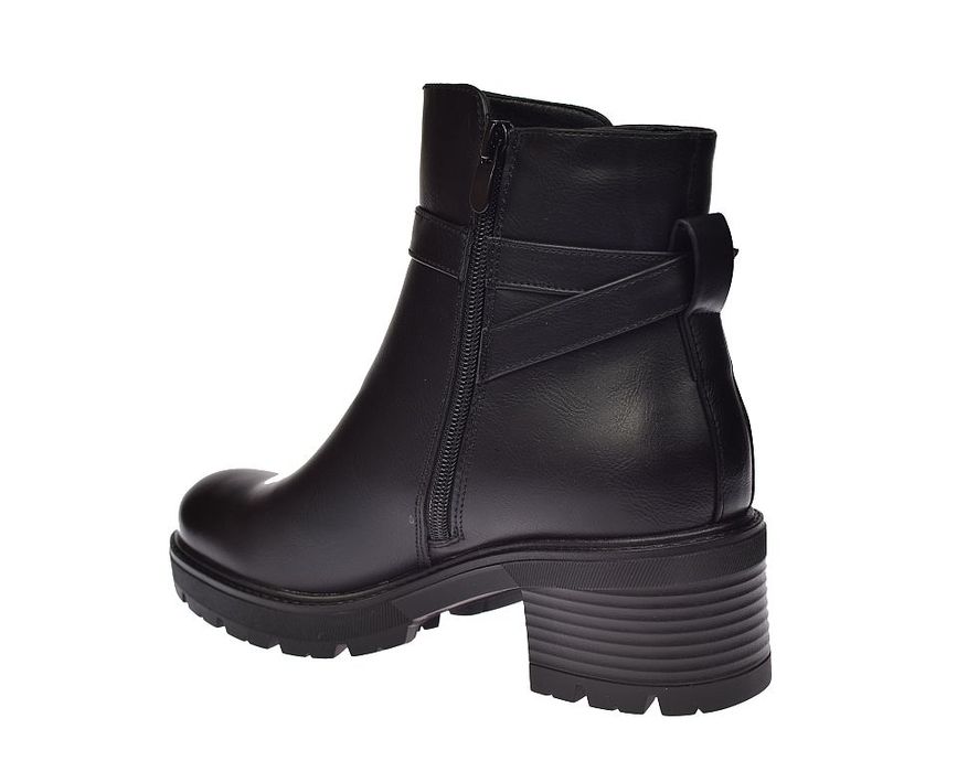 Botki damskie zimowe sztyblety ocieplane B-1354 BK r.39