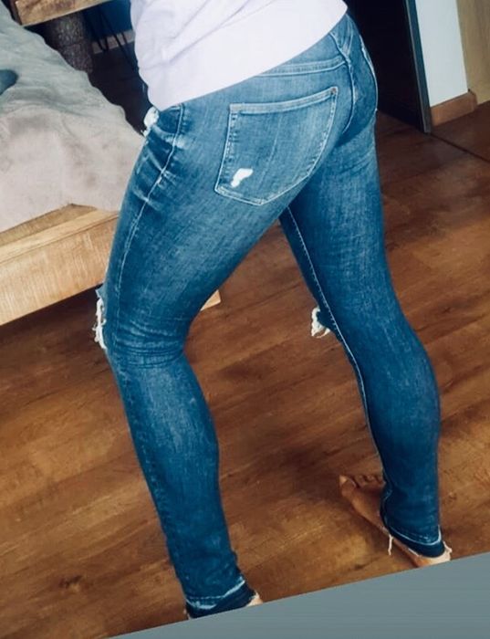 Rurki h&m jeansy dziury