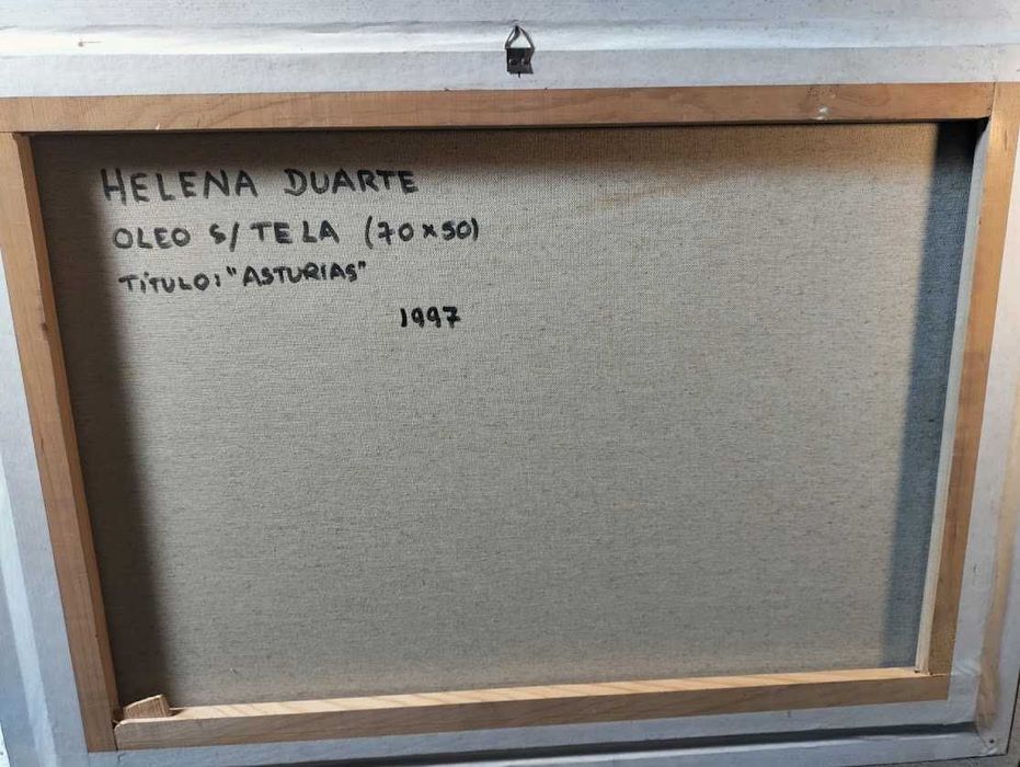 Pintura a óleo s/ tela de Helena Duarte, «Astúrias»