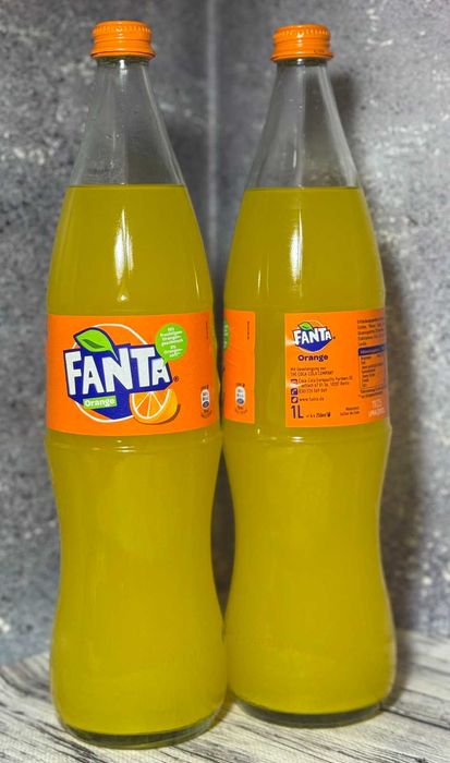 Газований напій Fanta у склі 1 л Фанта