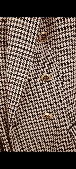 Zara garnitur w stylu old money w pepitkę komplet marynarka + szorty spodenki
