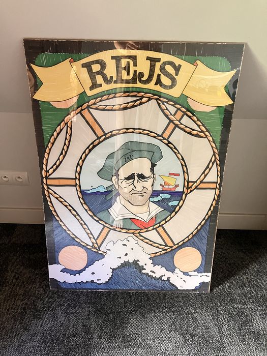 Plakat Film Rejs  Recznie malowany