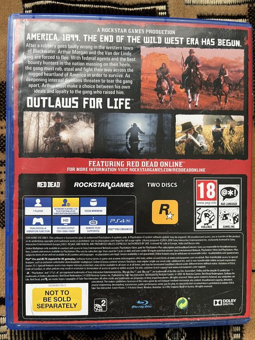 Диск PS 4/5 Red dead redemption 2, б/у