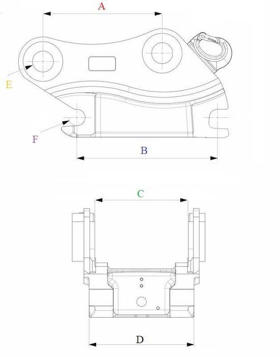 Szybkozłączka JCB Komatsu CAT Volvo Takeuchi Doosan Kubota Case