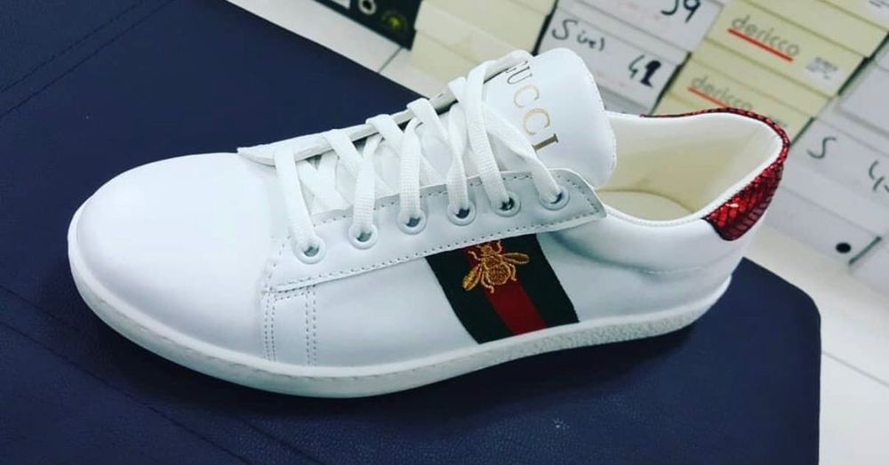 Кеди білі Gucci Ace