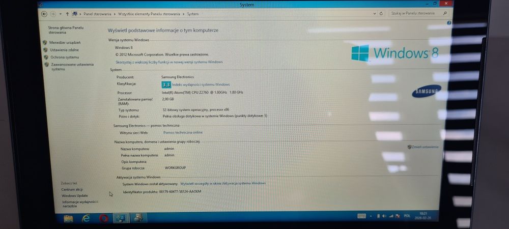 Laptop, tablet, Samsung XE 500 T1C-HO1CH, 2w1, 11,6″, 2/64GB