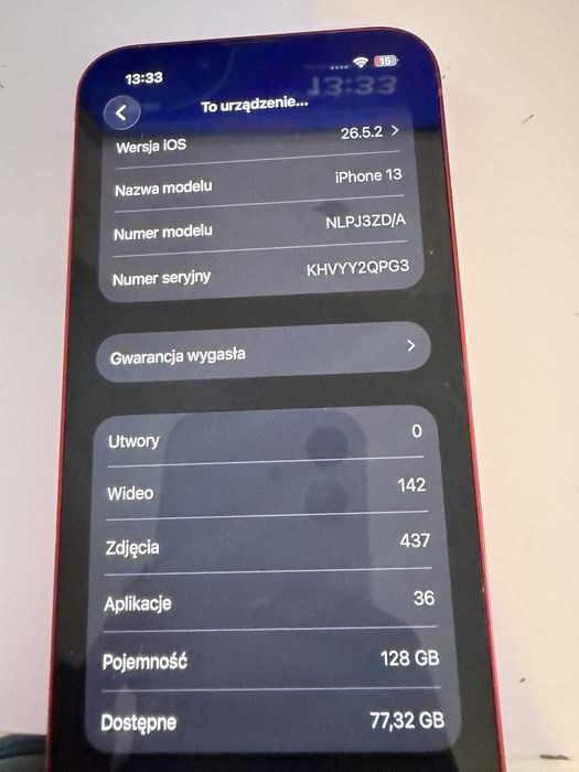 Iphon 13  pudelko plus kabel