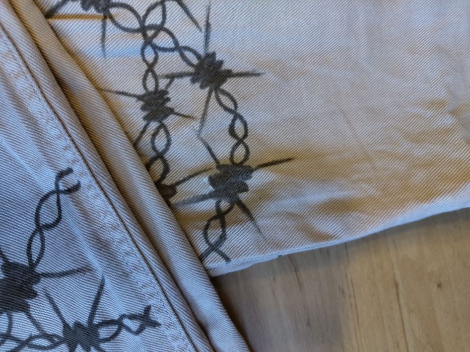 Spodnie custom drut kolczasty