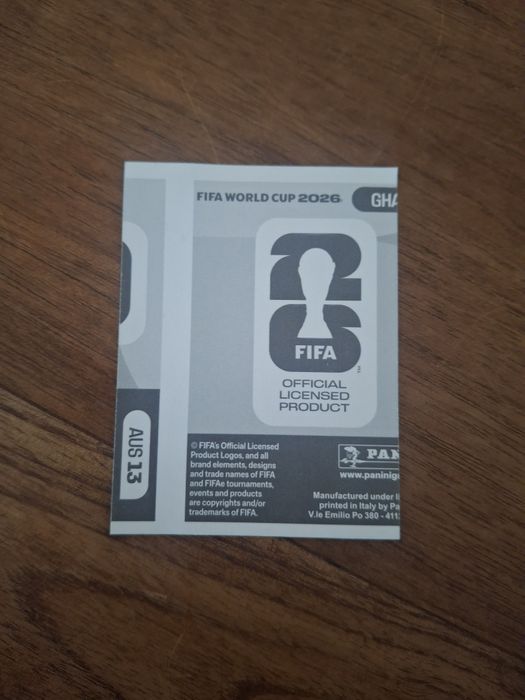 cromo WC2026 com ERRO IMPRESSÃO