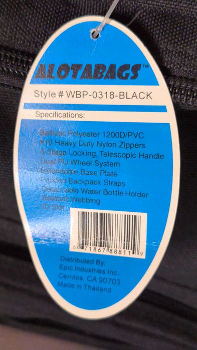 ALOTABAGS Нова Сумка Рюкзак на Колесах з Ручкою Валіза Трансформер США