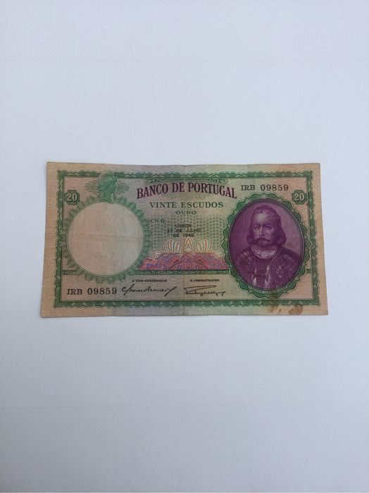 Nota 20 escudos 1948 Muito boa