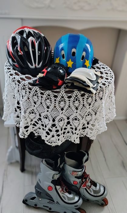 Rolki regulowane 38–41 + kask (do wyboru) + ochraniacze zestaw